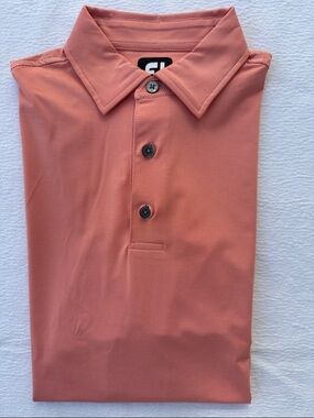 NWOT FootJoy Men's Orange and white Aurora Country Club Logo M